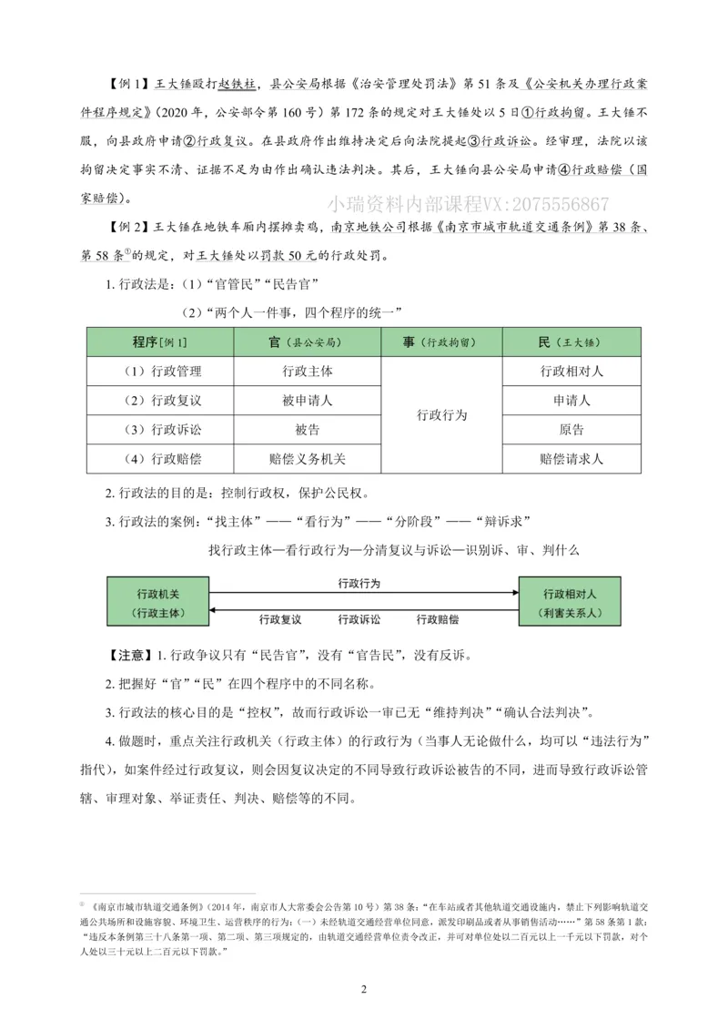 《2026法大法考先行筑基内部讲义-行政法_2026法考客观_法-D_01先行筑基（内部班）视频+讲义_04行政法视频+讲义_00讲义》第7页预览