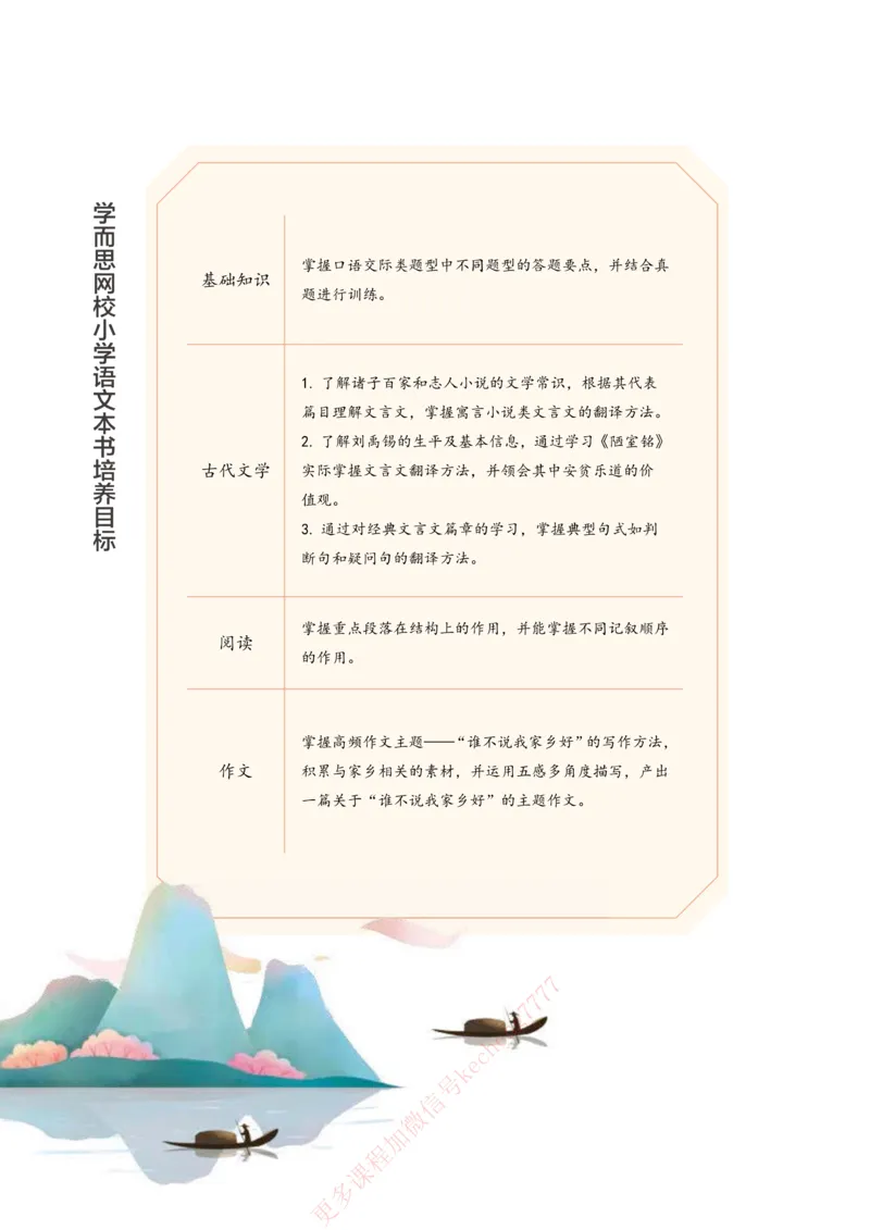 《21春上讲义6年级大语文直播班讲义内文_1_小学学而思全套_六年级全套_六年级2020年暑-2021年春直播课程_2021年春季课程六年级_2021年春六年级大语文直播班达吾力江15讲完结》第8页预览