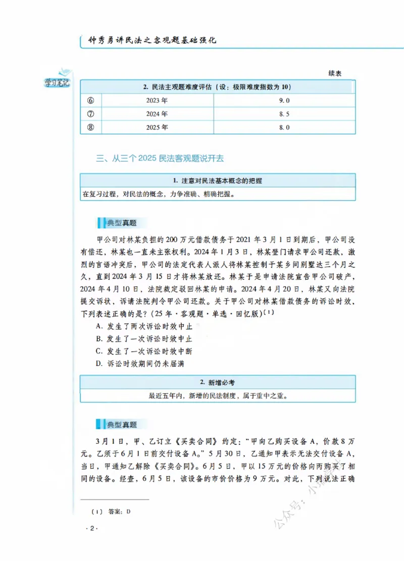 《2026钟秀勇讲民法之客观题基础强化_2026法考客观_瑞-D_2026RD法考基础强化视频+讲义_2026RD法考客观民法基础强化-钟秀勇视频+讲义+学习清单+跟课笔记》第6页预览
