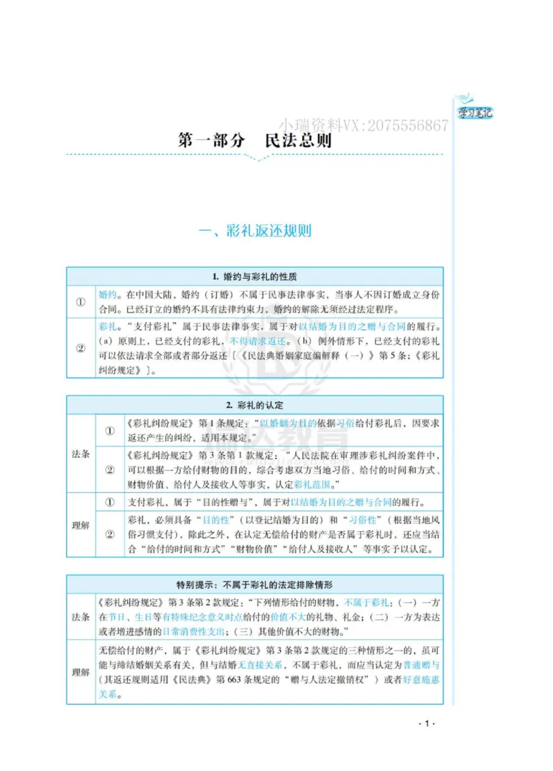 《2026钟秀勇讲民法之客观题基础强化_2026法考客观_瑞-D_2026RD法考基础强化视频+讲义_2026RD法考客观民法基础强化-钟秀勇视频+讲义+学习清单+跟课笔记》第9页预览