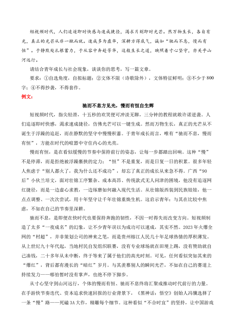《名校联考作文汇编二十八（2026年4月考）_专项复习_2026年-语文专项复习_152026年高考语文作文热点新闻素材积累与运用》第6页预览