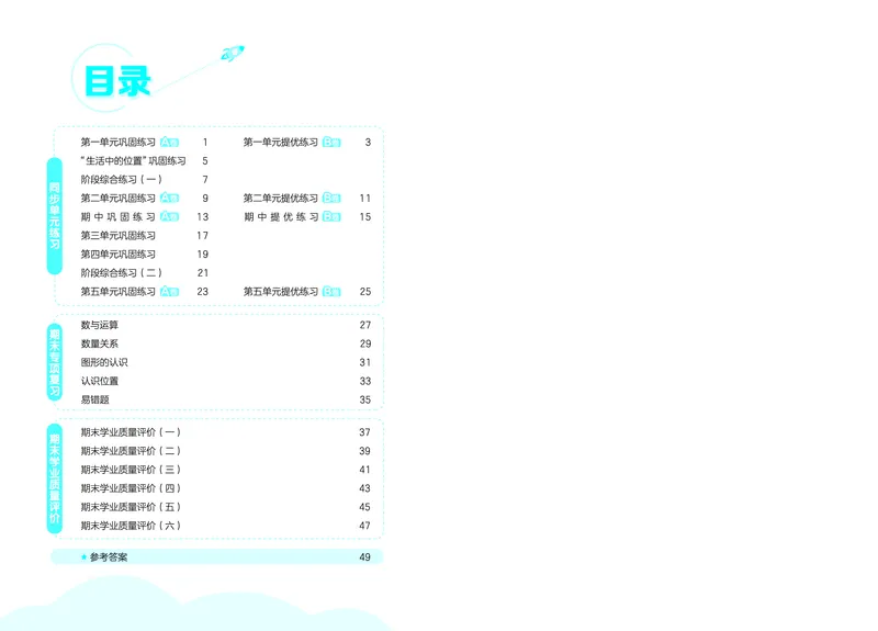 《全优卷一上苏教数学_1785481246072_52026秋小学《53》系列语数英_53天天练_🐐53天天练苏教抢先26年上册_一年级上册26秋》第3页预览