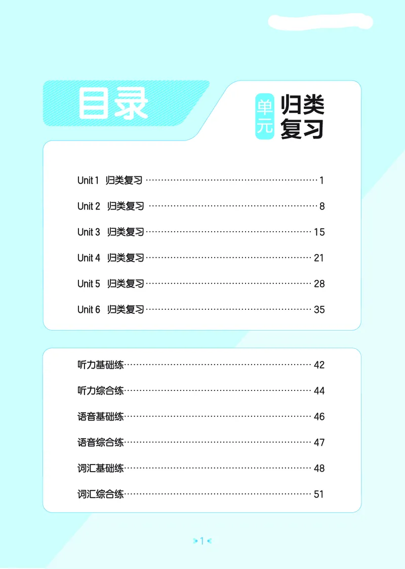 《归类复习四上人教英语_1785486082602_52026秋小学《53》系列语数英_53天天练_英语《53归类复习》人教26秋半本(1)》第3页预览