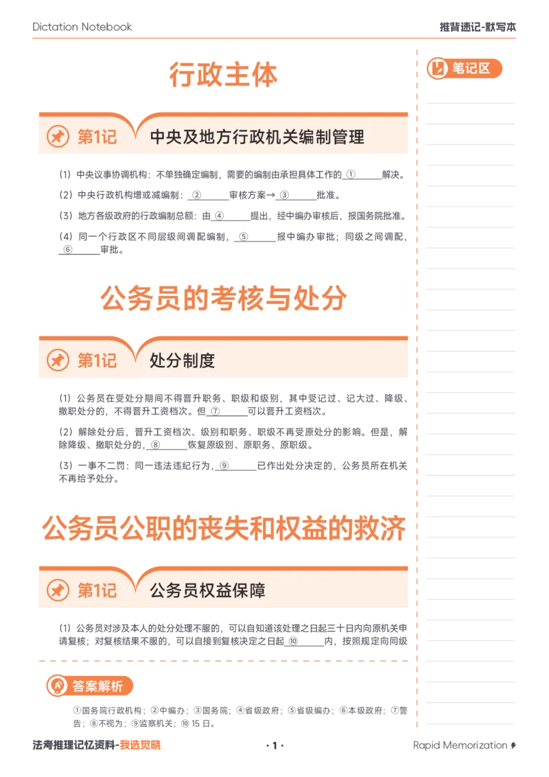 《26年行政法默写本_2026法考客观_其他_最后冲刺几页纸_26JX推背速记默写本（全）》第1页预览