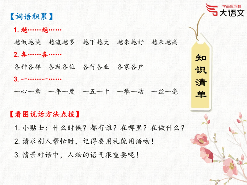 《2020春一年级第3讲PPT_2020春一年级第3讲PPT-4ae4b72fb167_小学学而思全套_一年级全套_2020年春季一年级_2020春一年级大语文直播_2020春一年级大语文直播班靳松_新增资料》第3页预览