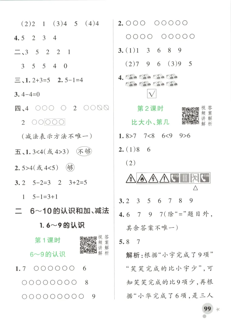 《26秋1上数学《小学学霸冲A卷》（人教版）_答案_2027版小学《小学学霸冲A卷》4-6年级上册（数学）（人教）》第9页预览