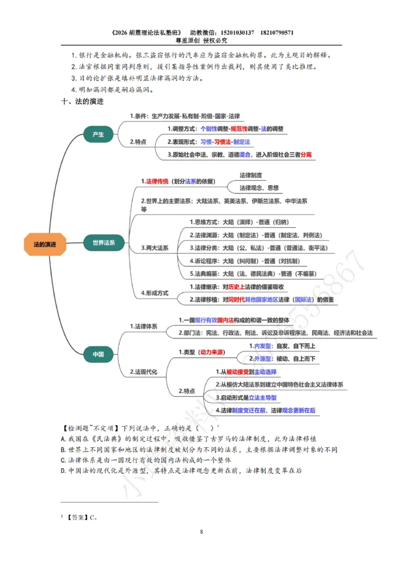 《26胡震理论法客观冲刺·考点带背_2026法考客观_名师私塾_26理论法胡震客观全程班_05.客观冲刺（考点带背）》第8页预览