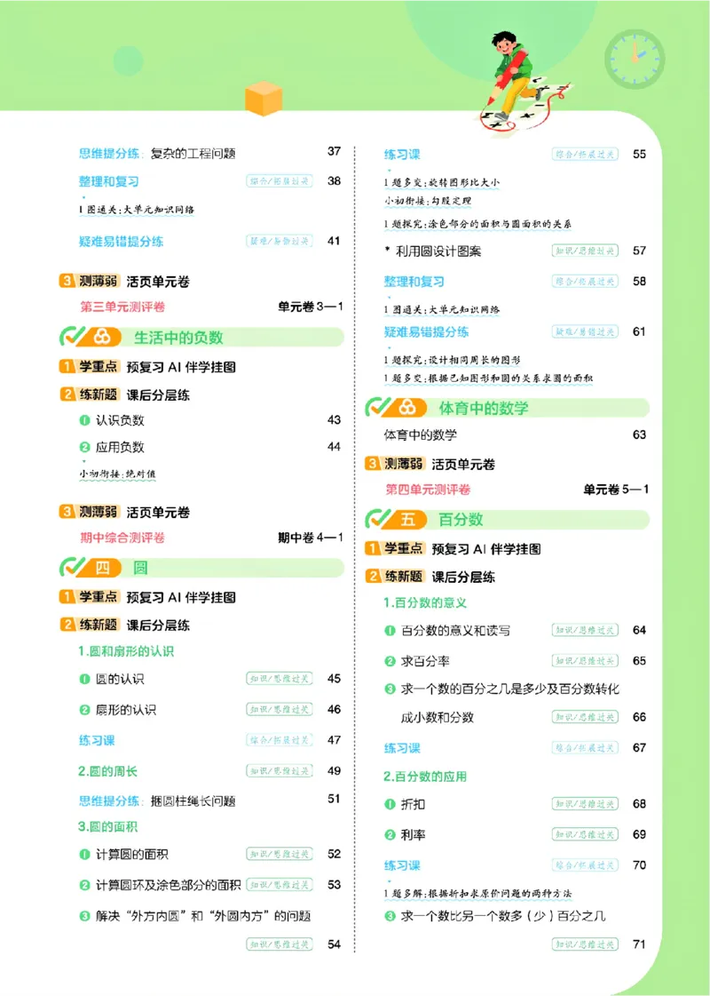 《26秋一遍过数学人教版6年级上-主书_2027版小学《一遍过+活页单元卷》356年级上册（数学）（人教）》第4页预览