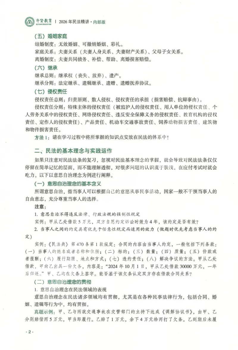 《2026齐贤客观内部精讲民法-王立争_可搜索_2026法考客观_齐--X_内部精讲_内部精讲民法王立争》第4页预览