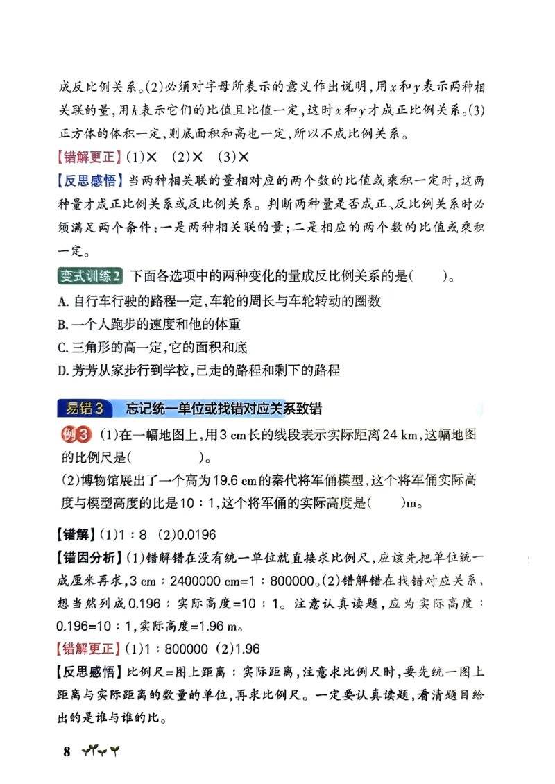 《2024春学霸作业本6下数学（人教）易错通关_小学学霸专题系列资料包：包括五星学霸、学霸默写、学霸作业本等资料_学霸作业本》第10页预览