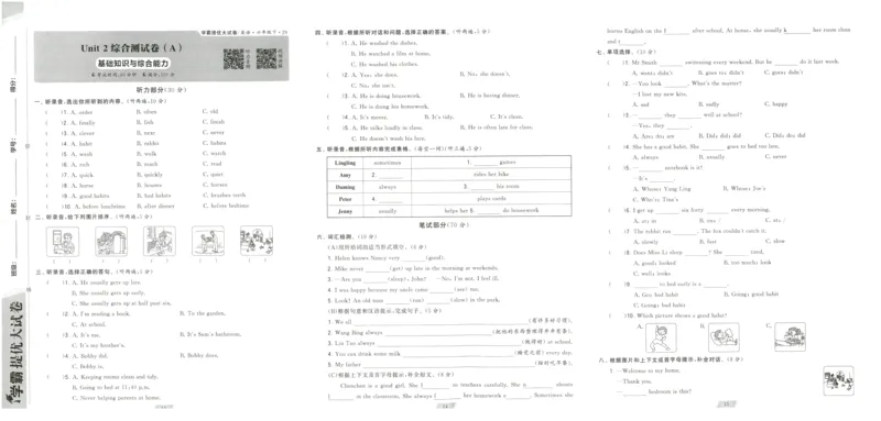 《2024春学霸提优大试卷6下英语（译林）_小学学霸专题系列资料包：包括五星学霸、学霸默写、学霸作业本等资料_学霸提优大考卷2024_学霸提优大试卷(6)》第7页预览