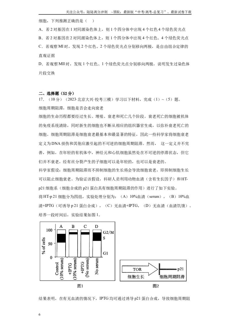 《单元检测卷三细胞的生命历程（解析版）_06-生物-高考总复习_一轮复习_2024年_2024年高考生物一轮复习精讲精练_资料》第6页预览