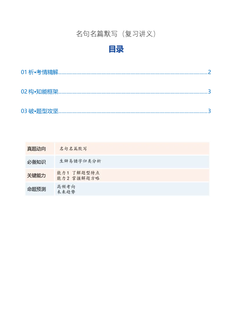 《名句名篇默写（复习讲义）（全国通用）（教师版）(1)(1)_二轮复习_2026年-语文二轮复习_2026年高考语文二轮复习课件+讲义+练习（新高考通用）-G92_2026版》第1页预览
