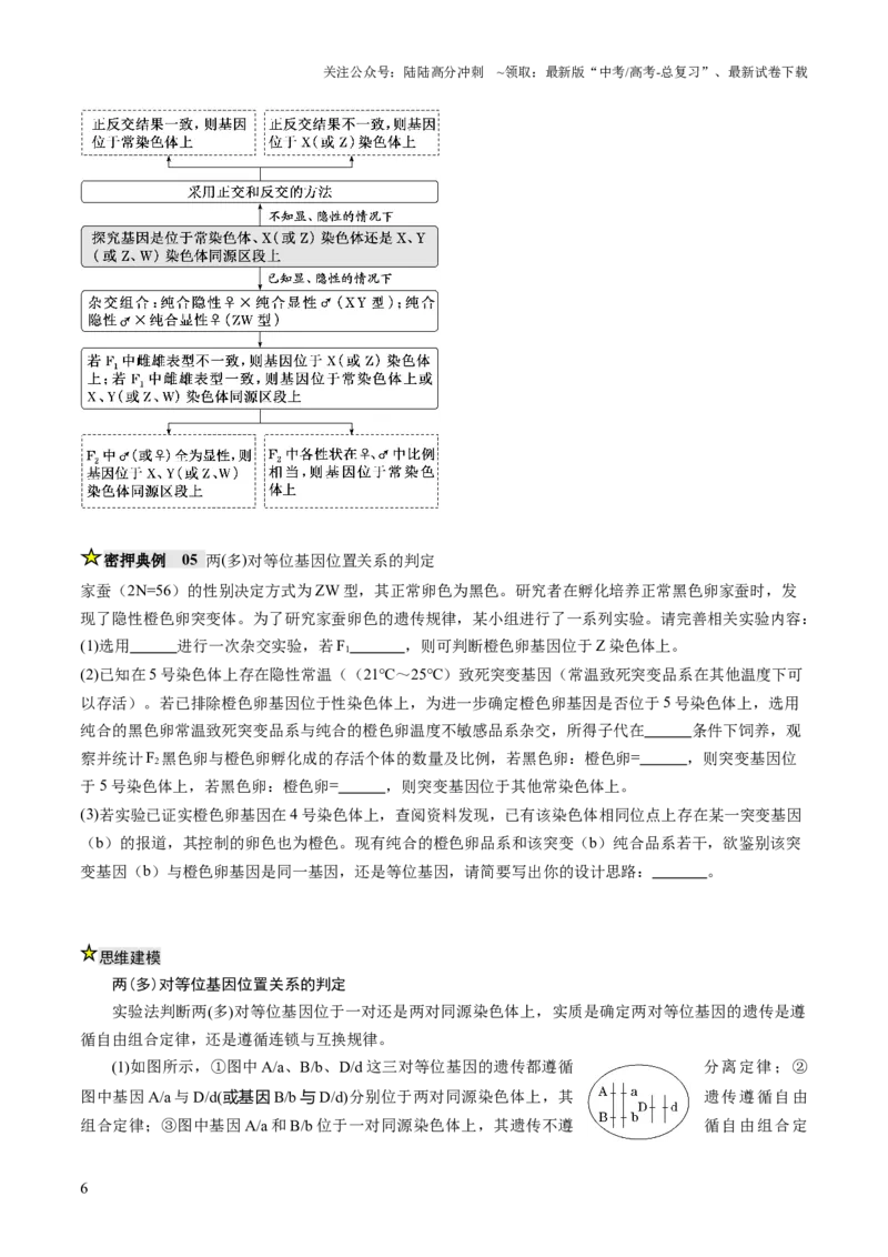 《压轴题02遗传与变异（原卷版）_06-生物-高考总复习_三轮冲刺_压轴题2025年高考生物压轴题攻略》第6页预览