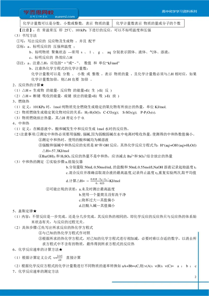 《第七讲知识总结(1)-c60e730b3862_学而思高三全套_2019年高三暑假直播_2019-暑高二升高三化学一轮复习直播凌云班（全国）10讲郑慎捷》第2页预览