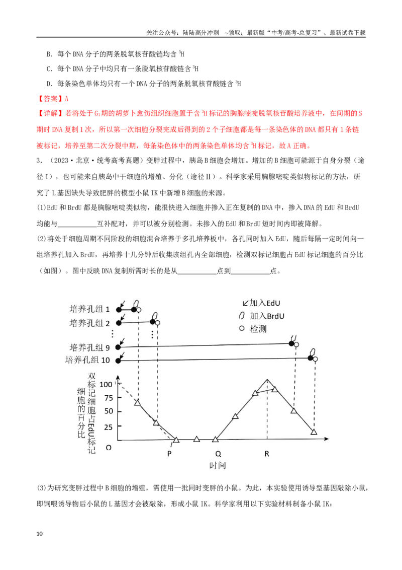 《微专题03细胞分裂的疑难问题（解析版）_06-生物-高考总复习_二轮复习_2024年_2024高三生物高考二轮复习热点命题专题真题模拟题_资料》第10页预览
