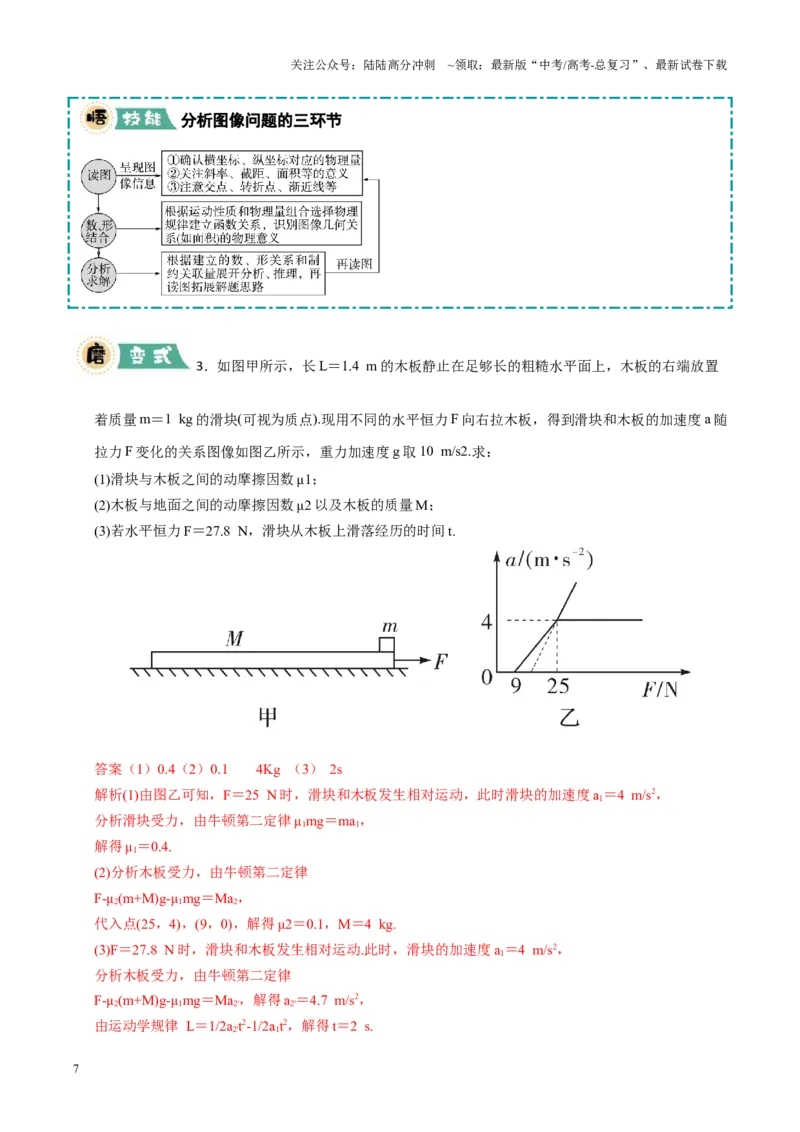 《大题01牛顿运动定律与直线运动（解析版）_04-物理-高考总复习_三轮冲刺_大题精做冲刺2025年高考物理大题突破+限时集训（新高考通用）》第7页预览