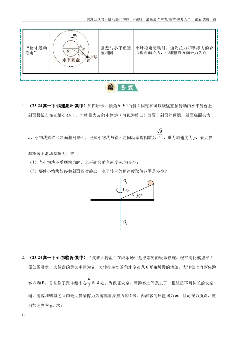 《大题02曲线运动（4大题型）（学生版）_04-物理-高考总复习_专项复习_2025年_2025年高考物理大题突破+限时集训（黑吉辽蒙专用）》第10页预览