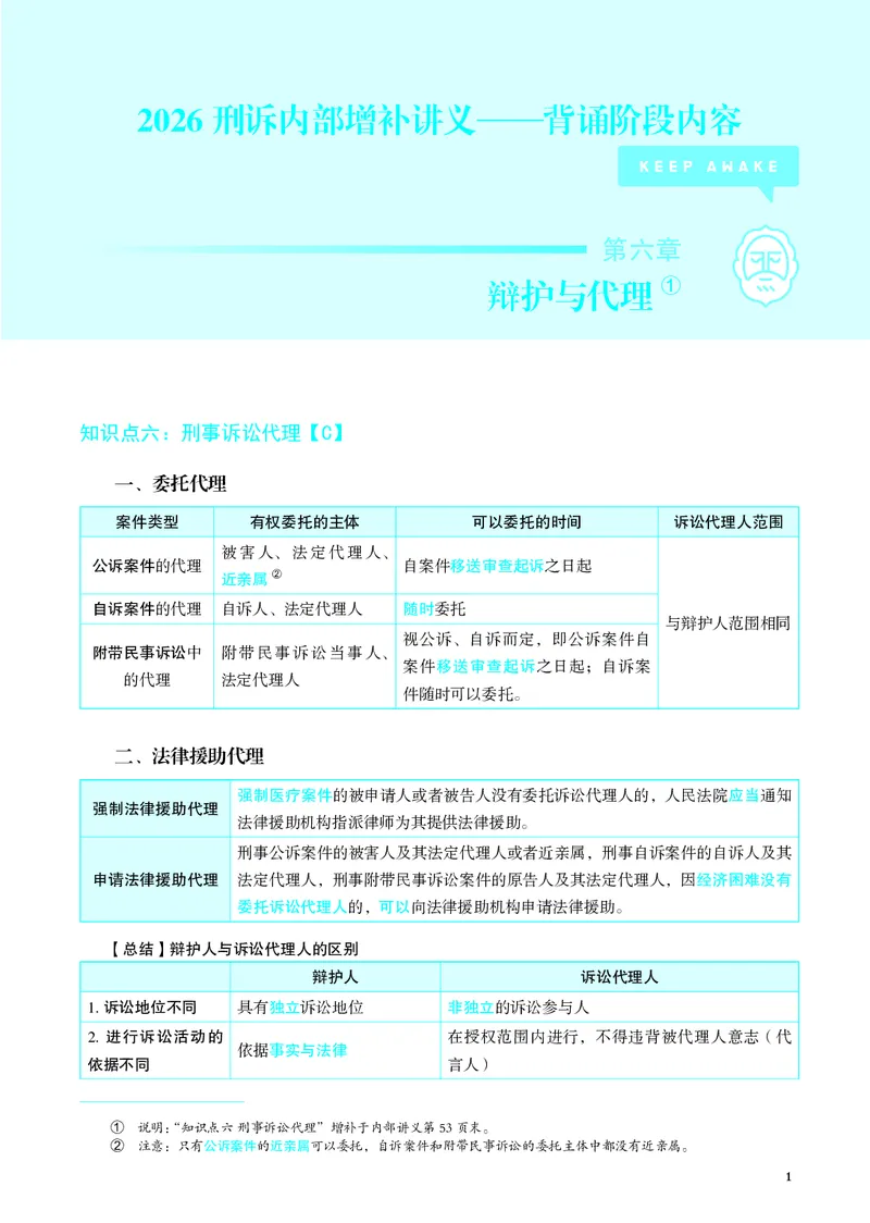 《彩色26年刑诉内部增补讲义_2026法考客观_觉-X_增补课程汇总_刑诉肖沛权增补课程》第1页预览