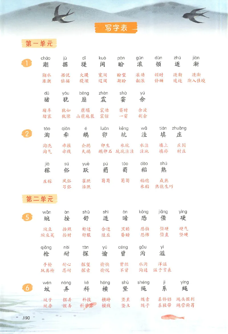 《4年级上册语文课后生字组词25秋_2025秋小学语数英热门学习资料合集》第7页预览