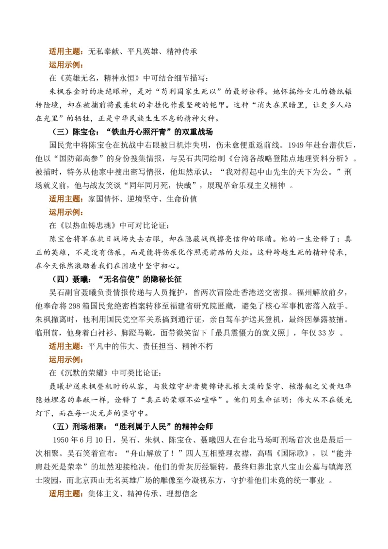 《守信仰之灯，燃家国之光：热播剧《沉默的荣耀》作文素材（全国通用）_专项复习_2026年-语文专项复习_262026年高考语文写作之素材聚宝盆（全国通用）》第6页预览