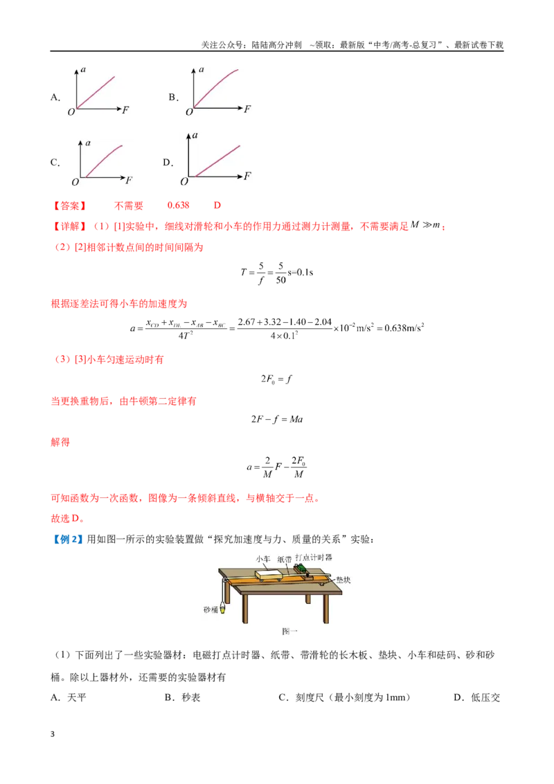 《实验四：探究加速度与物体受力、物体质量的关系（解析版）_04-物理-高考总复习_一轮复习_2024年_2024年高考物理一轮复习讲义知识点梳理重难点复习_资料》第3页预览