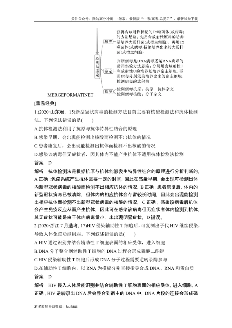《微专题13病毒全盘点_06-生物-高考总复习_一轮复习_2024年_2024高考生物大一轮复习课件讲义新人教版知识总结_2024年高考生物一轮复习讲义（新人教版）_另赠1套Word版题库_选择性必修1》第2页预览