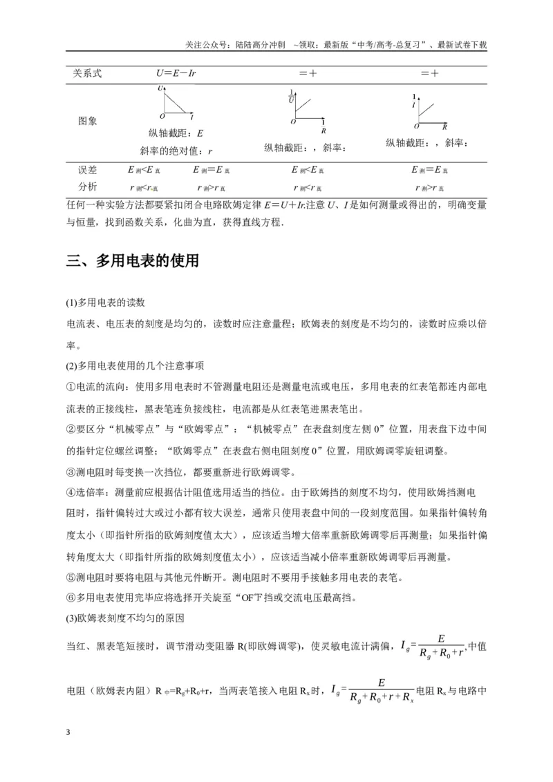 《实验2电学实验（学生版）_04-物理-高考总复习_专项复习_2025年_2025年高中高考物理模型与方法_资料_8高考热点题型归类（二轮）》第3页预览