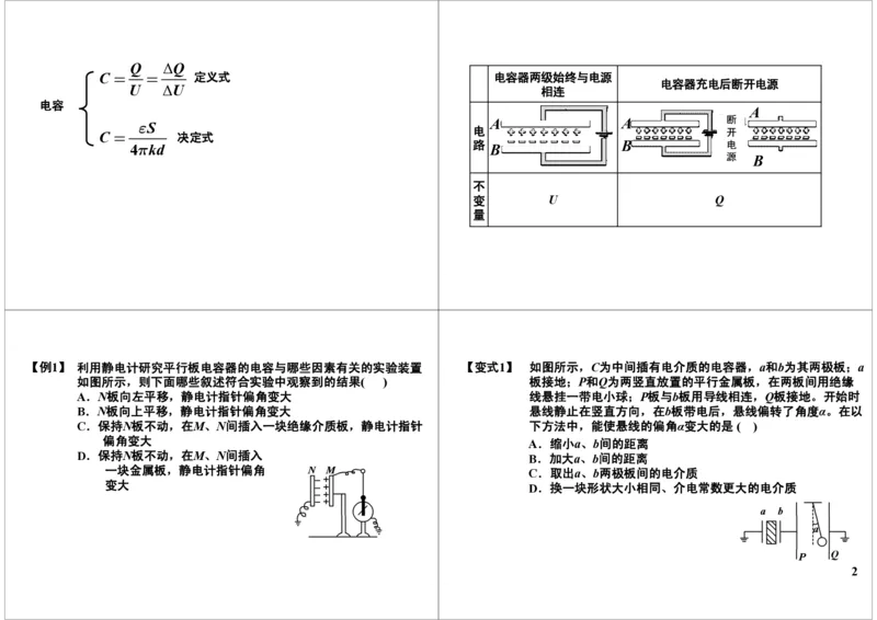 《40讲义-7d1f15e23f65_学而思高三全套_高三录播课程各种版本_高三一轮二轮_21630=11964高考物理一轮总复习(含动量部分）-于亮61讲_第40讲：电容器问题分析》第2页预览