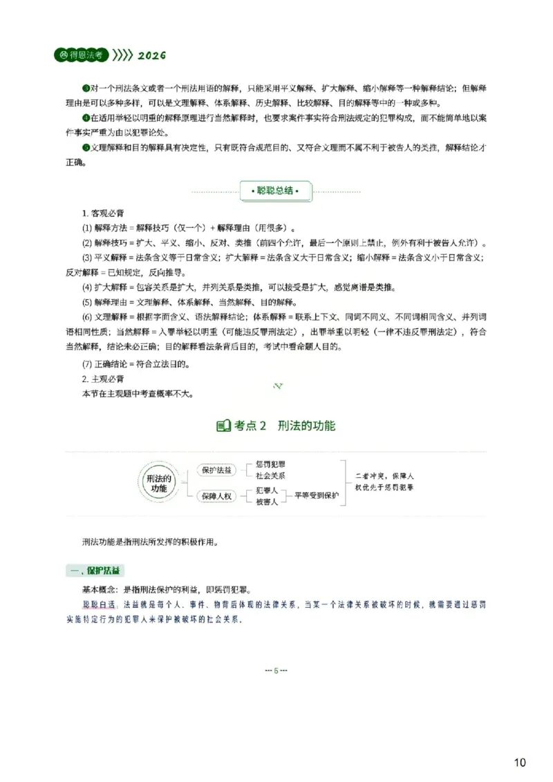 《无水印讲义26法考得恩客观基础精讲(小白抢跑)-李冲聪刑法_可搜索_2026法考客观_名师私塾_2026法考得恩客观基础精讲(小白抢跑)刑法-李冲聪视频+讲义》第10页预览