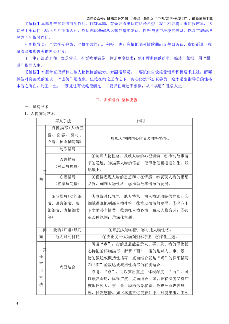 《学案27：赏析小说的艺术技巧-2024年高考语文文本阅读总复习_一轮复习_2024年_2024年高考语文一轮复习文本阅读总复习解析练习题_文学类文本阅读(13)份》第4页预览