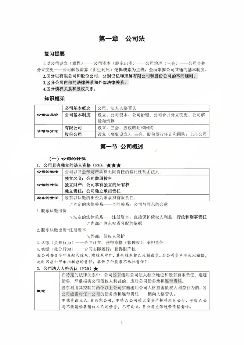 《提高阶段-商经知讲义-李文涛_0903200317_2026法考客观_法-D_072026法大法考客观提高阶段_视频+讲义2026法大法考客观提高阶段商经知-李文涛》第1页预览