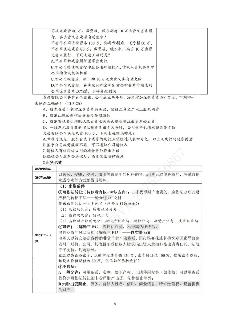 《提高阶段-商经知讲义-李文涛_0903200317_2026法考客观_法-D_072026法大法考客观提高阶段_视频+讲义2026法大法考客观提高阶段商经知-李文涛》第6页预览