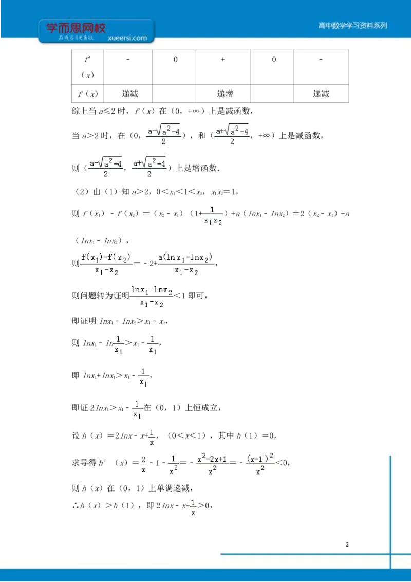 《导数总结-81c6c9e64b3a_学而思高三全套_2019年高三暑假直播_2019-暑高二升高三理科数学一轮复习直播凌云班（全国）10讲王侃》第2页预览