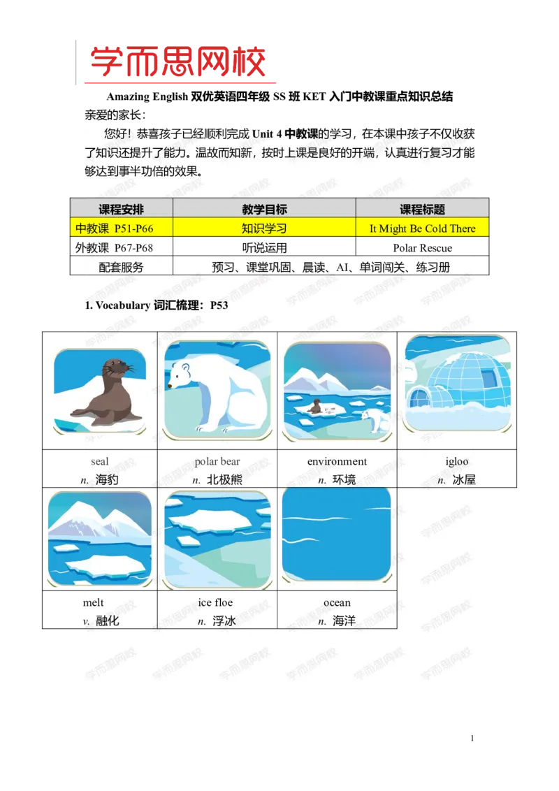 《寒KET入门U4-L1重点知识总结-3835abbacb0b_小学学而思全套_四年级全套_四年级2020年暑-2021年的直播课_2021年寒假课程四年级_2021寒4年级剑桥英语系统课（KET入门班）张紫一更新完结_U4》第1页预览