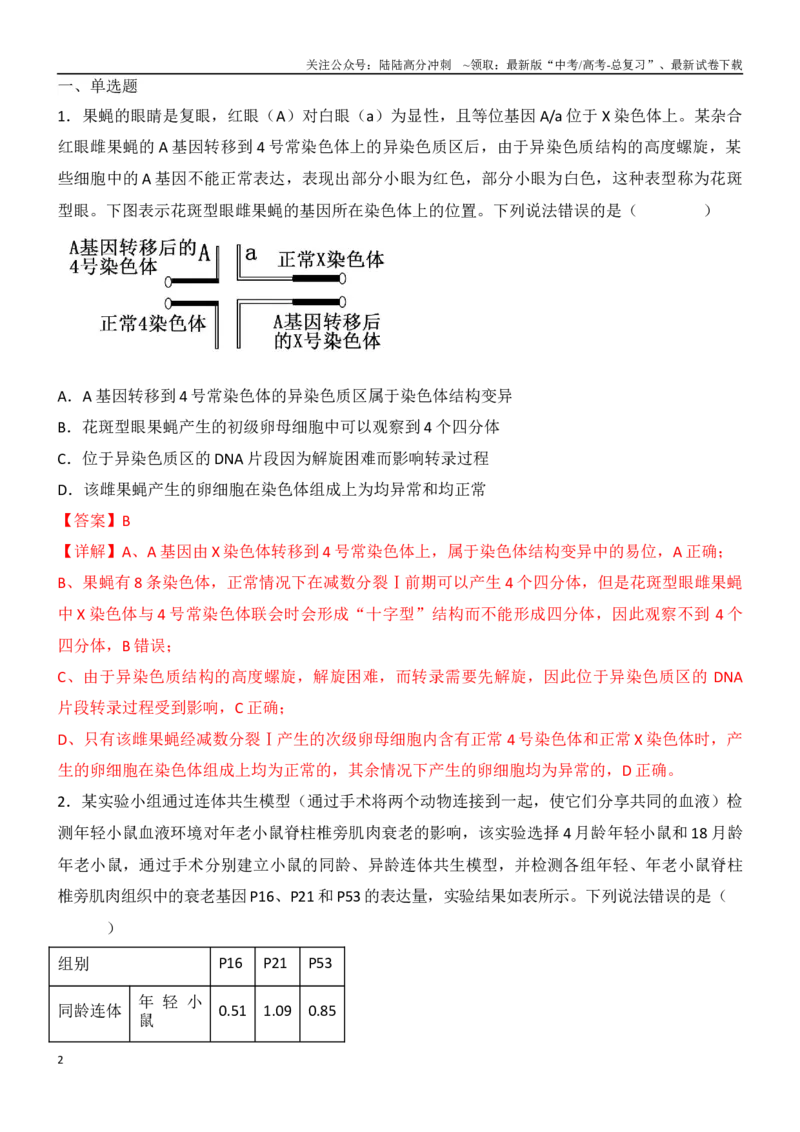 《尖子生突破09模式生物的应用（二）（解析版）_06-生物-高考总复习_专项复习_2024年_2024年高考生物重难点突破精讲_资料》第2页预览