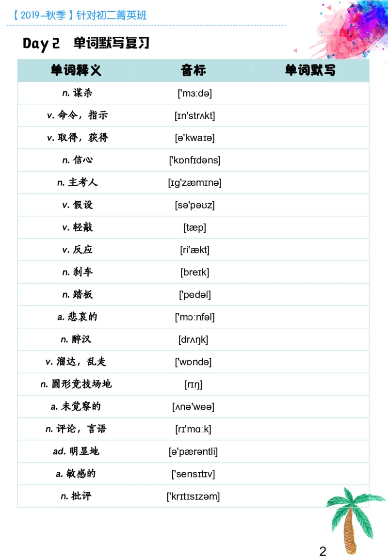 《19秋-初二菁英暑假复习手册(1)-6c67e87b94fe_学而思刘飞飞新概念一二三册_刘飞飞新概念二_07.新概念二80到96单元》第4页预览