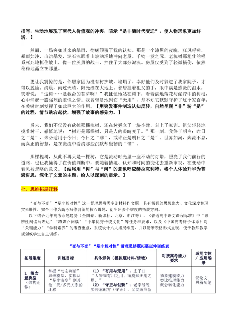 《广东省“六校联盟第三次联考“是非之河：在流变中明辨”_专项复习_2026年-语文专项复习_582026年高考语文各地名校模考卷作文导写》第7页预览