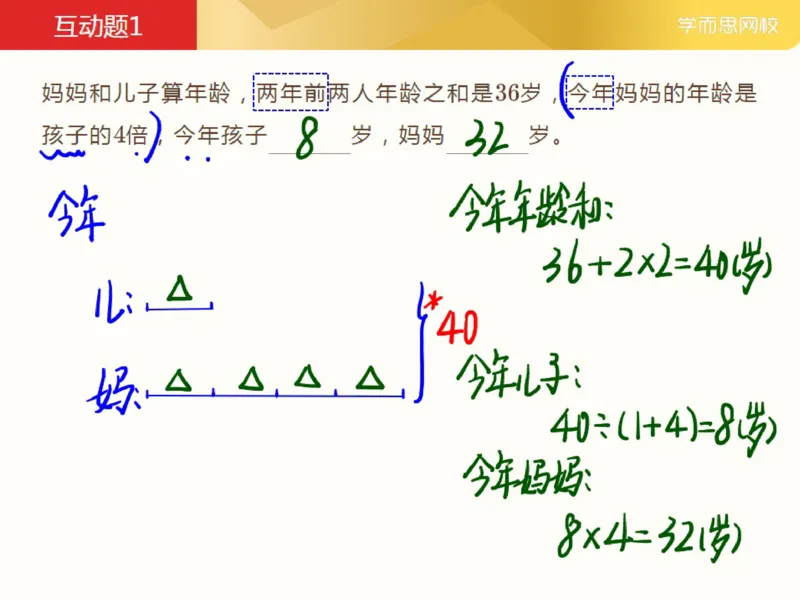 《_第6讲_年龄问题笔记-e201ad0e5e66_小学学而思全套_三年级全套_三年级直播课_2021年春季课程三年级_06.年龄问题》第4页预览
