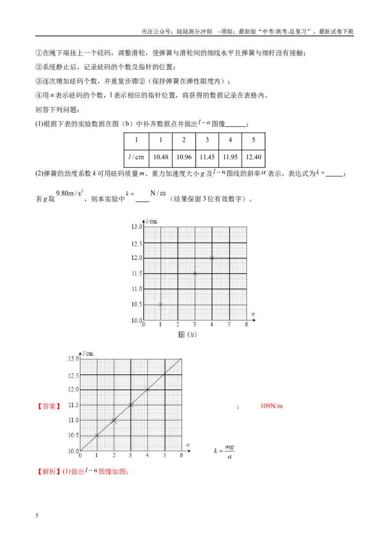 《实验2探究弹力与弹簧伸长的关系（教师版）（高考实验）_04-物理-高考总复习_专项复习_2025年_2025年高考物理必考实验重难点突破_资料》第5页预览
