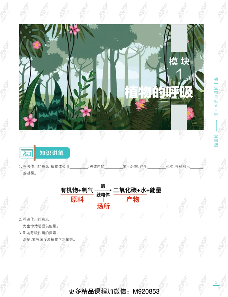《wx_11211209447701-初一生物目标A加班-全国-讲义-正文-1645687961763-9e930ecfe5d1_学而思初中1年级_2022春初一_初一春季生物全国版A+张雨桐完结》第7页预览