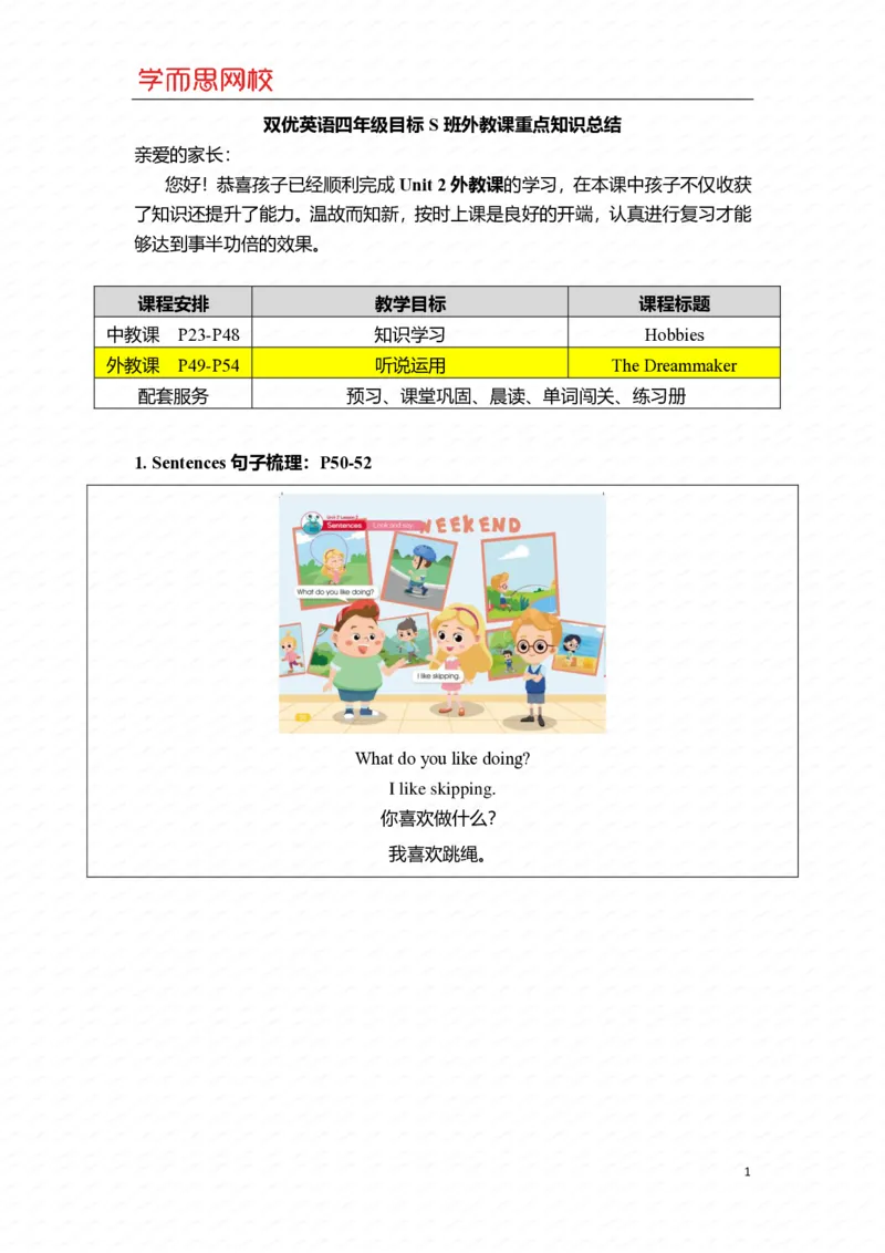 《四年级目标S班U2-L2-a8221ea8bd94_小学学而思全套_四年级全套_四年级2020年暑-2021年的直播课_2020年暑假课程四年级_2020年暑假课程四年级英语_四年级目标S班-重点知识总结》第1页预览