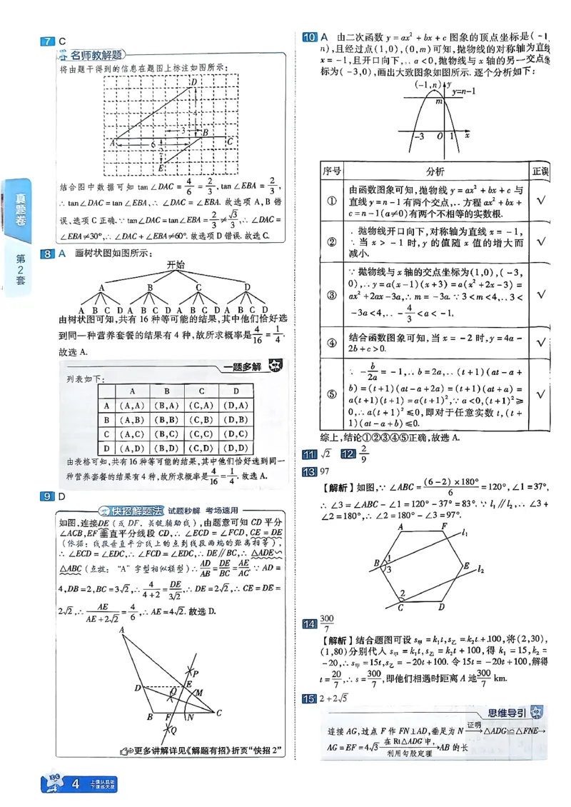《天星2026山东中考45套汇编讲评式解析_12.2026年4月全国各地高考模拟卷_2026版初中金考卷•45套中考试卷汇编系列合集_2026版初中《天星教育中考45套汇编》（英数理化）（山东）》第8页预览