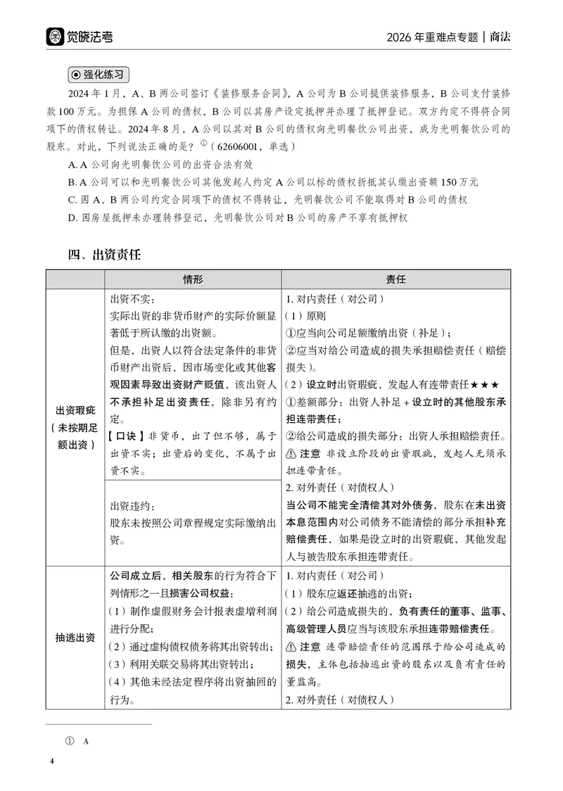《黑白26年商法重难点专题_2026法考客观_觉-X_2026JX法考重难点专题视频+讲义_视频+讲义2026年刘安琪商法重难点专题》第5页预览