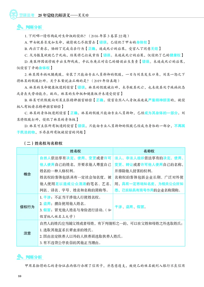 《彩色26夏昊晗名师增补讲义_2026法考客观_觉-X_增补课程汇总_26JX法考民法夏昊晗民法增补课程视频+讲义》第10页预览