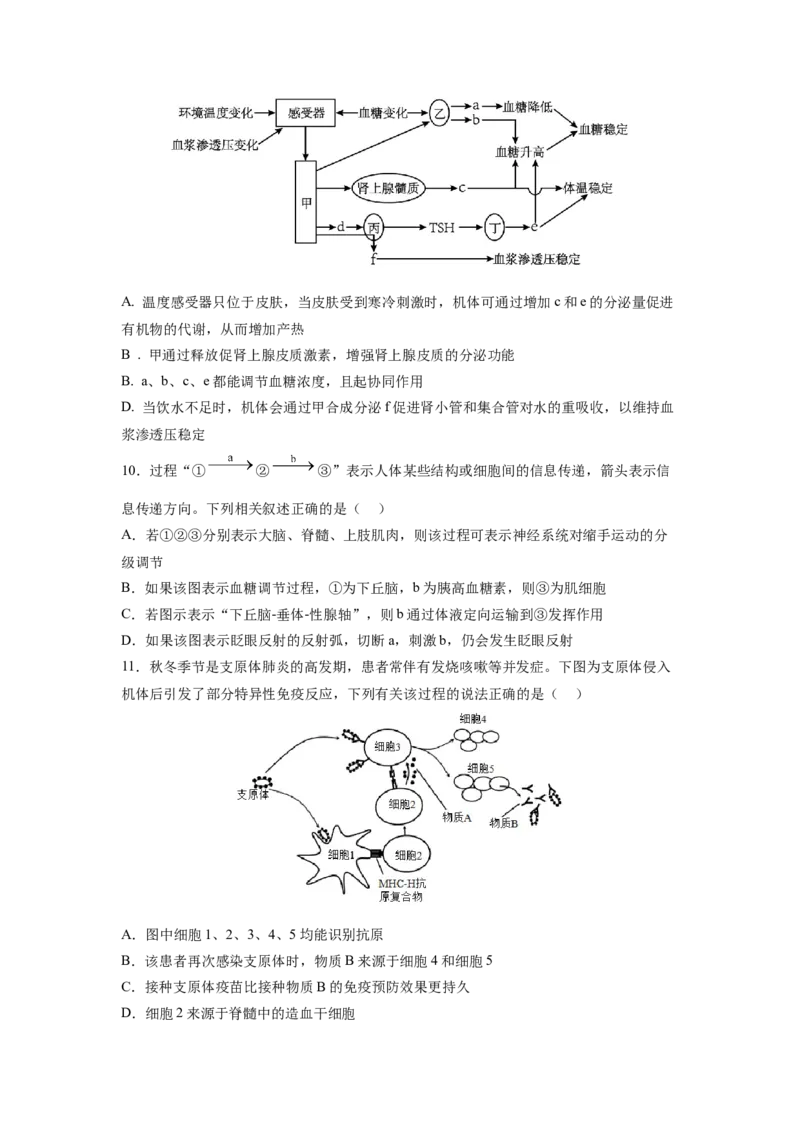 《高二生物试题_20272025-2026学年高二上学期《月考+阶段检测类试卷合集》全国多省全科（100套）_251226湖北省重点高中智学联盟2025-2026学年高二上学期12月月考（全）》第3页预览