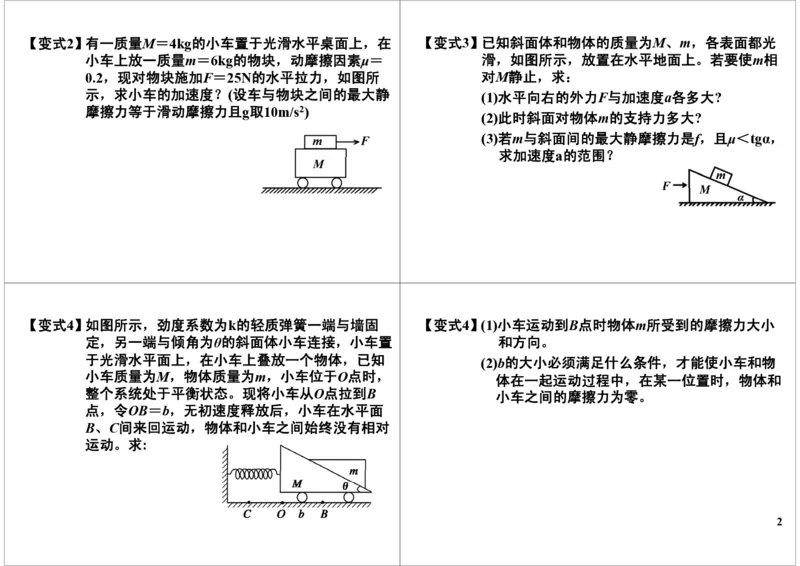 《牛顿定律的应用之临界问题-8b5930a17259_学而思高三全套_高三录播课程各种版本_高三一轮二轮_21630=11964高考物理一轮总复习(含动量部分）-于亮61讲_第11讲牛顿定律的应用之临界问题》第2页预览