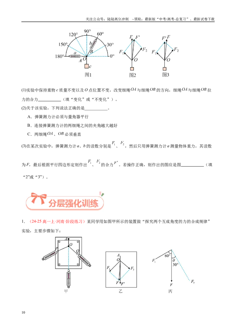 《实验3验证平行四边形定则（学生版）（高考实验）_04-物理-高考总复习_专项复习_2025年_2025年高考物理必考实验重难点突破_资料》第10页预览