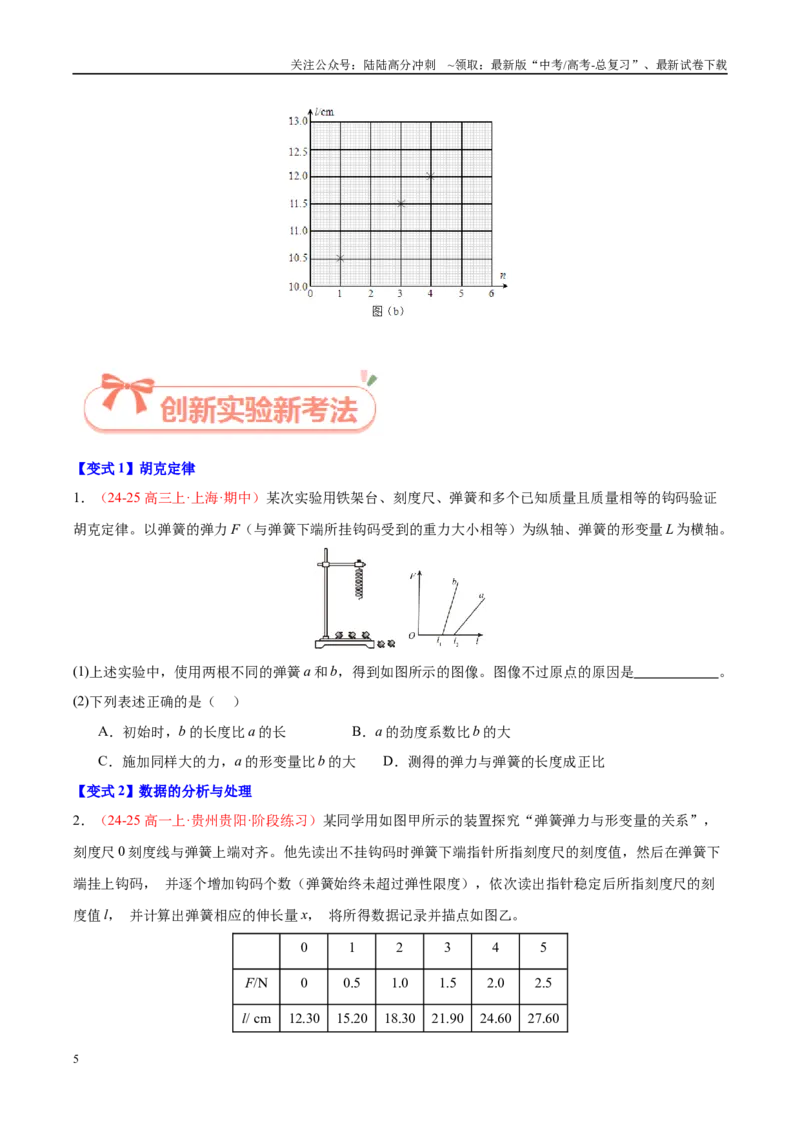 《实验2探究弹力与弹簧伸长的关系（学生版）（高考实验）_04-物理-高考总复习_专项复习_2025年_2025年高考物理必考实验重难点突破_资料》第5页预览
