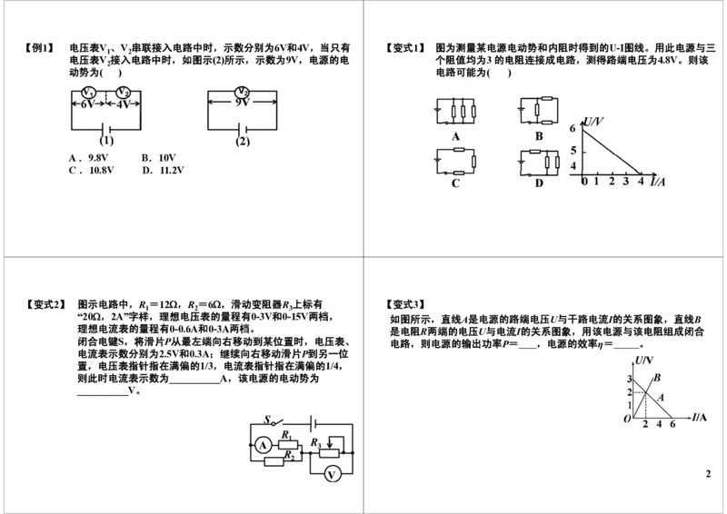《42讲义-315c49162486_学而思高三全套_高三录播课程各种版本_高三一轮二轮_21630=11964高考物理一轮总复习(含动量部分）-于亮61讲_第42讲：欧姆定律及动态电路分析》第2页预览